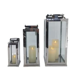 Σετ 3 Διακοσμητικών Φαναριών Μεταλλικών – 21cm / 28cm / 38cm