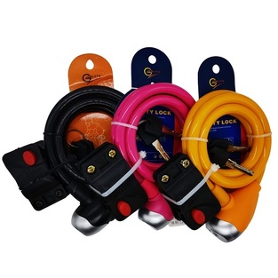 Κλειδαριά ποδηλάτου/μοτοσικλέτας Κουλούρα με 2 Κλειδία και Στήριγμα 12mmx120cm SF027 Διάφορα χρώματα