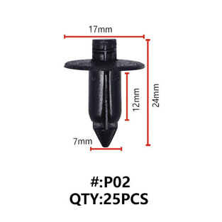 Maestro P02 ΚΛΙΠΣ ΠΛΑΣΤΙΚΑ ΚΟΥΜΠΩΜΑΤΑ ΓΙΑ ΑΜΑΞΩΜΑ (RIVETS)