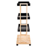 ΤΡΟΛΕΪ ΑΠΟΘΗΚΕΥΣΗΣ BAMBOO ESSENTIALS 4 ΕΠΙΠΕΔΩΝ 40x30x88cm ΜΑΥΡΟ
