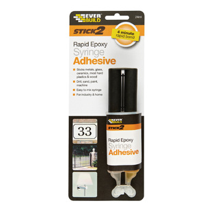EverBuild 483851 RAPID EPOXY SYRINGE -  ΔΥΟ ΣΥΣΤΑΤΙΚΩΝ ΙΣΧΥΡΟ ΣΥΓΚΟΛΛΗΤΙΚΟ 4 ΛΕΠΤΩΝ , 24ML (ΔΙΑΦΑΝΕΣ)