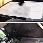 Ηλιοπροστασία Παρμπρίζ Αυτοκινήτου Εσωτερική 125x76cm Μαύρη