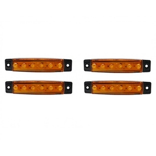 Φώτα Όγκου Φορτηγού 6LED 12-24V 4τμχ με σετ βιδών JN-2853-90 Πορτοκαλί