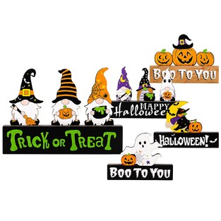 Επιτραπέζιο Ξύλινο Διακοσμητικό Halloween 16x11cm