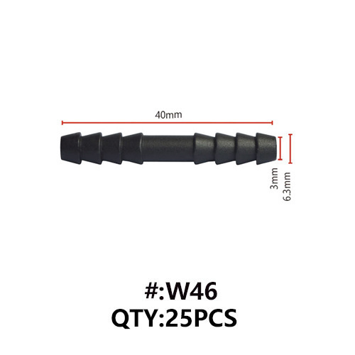 Maestro W46 ΣΥΝΔΕΣΜΟΣ ΑΠΛΟΣ ΕΥΘΥΣ ΓΙΑ ΛΑΣΤΙΧΟ Φ 6mm
