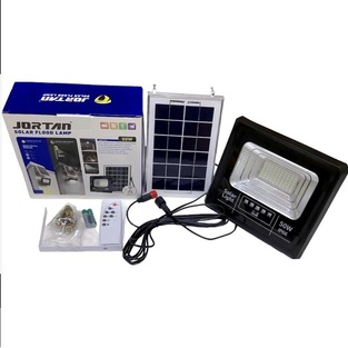 Ηλιακός Προβολέας LED 50W IP66 με πάνελ, Τηλεχειρισμό και Χρονοδιακόπτη JT-910091-YY50W