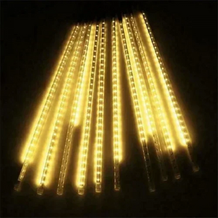 Χριστουγεννιάτικη επεκτεινόμενη LED βροχή μετεωριτών 8 x 50cm σε θερμό λευκό χρώμα 