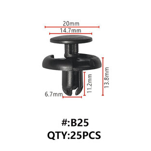 Maestro B25 ΚΛΙΠΣ ΠΛΑΣΤΙΚΑ ΚΟΥΜΠΩΜΑΤΑ ΓΙΑ ΑΜΑΞΩΜΑ (RETAINERS)