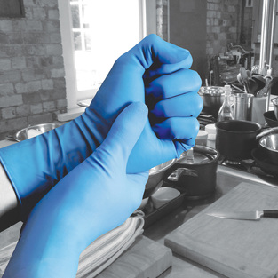 FHD50/XL ΓΑΝΤΙΑ ΝΙΤΡΙΛΙΟΥ HD  (30CM), ΜΠΛΕ, X-LARGE