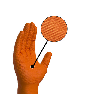 DNG86-OR-50/XL ΓΑΝΤΙΑ ΝΙΤΡΙΛΙΟΥ ΣΑΓΡΕ "DIAMOND", ΠΟΡΤΟΚΑΛΙ, X-LARGE (ΠΑΚΕΤΟ 50 ΤΕΜ)