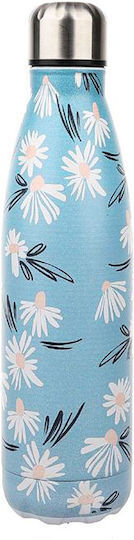 Tpster Μπουκάλι Θερμός Ανοξείδωτο 500ml Θαλασσί Με Σχέδια