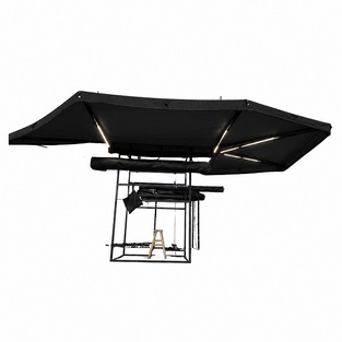 Πλαϊνή Τέντα Σκίασης Αυτοκινήτου 270° 2μ*2μ με LED Φωτισμό CXZ004 Μαύρη