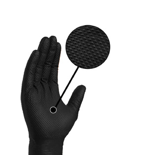 DNG86-BK-50/XL ΓΑΝΤΙΑ ΝΙΤΡΙΛΙΟΥ ΣΑΓΡΕ "DIAMOND", ΜΑΥΡΑ, X-LARGE (ΠΑΚΕΤΟ 50 ΤΕΜ)