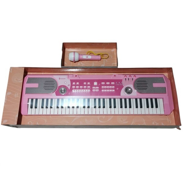 Πολυλειτουργικό πιάνο bluetooth 61 πλήκτρων με 8 μουσικους τύπους, 12 μουσικά όργανα και μικρόφωνο για παιδιά ZH-32689