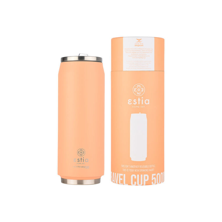 ΘΕΡΜΟΣ TRAVEL CUP SAVE THE AEGEAN 500ml PEACH FUZZ