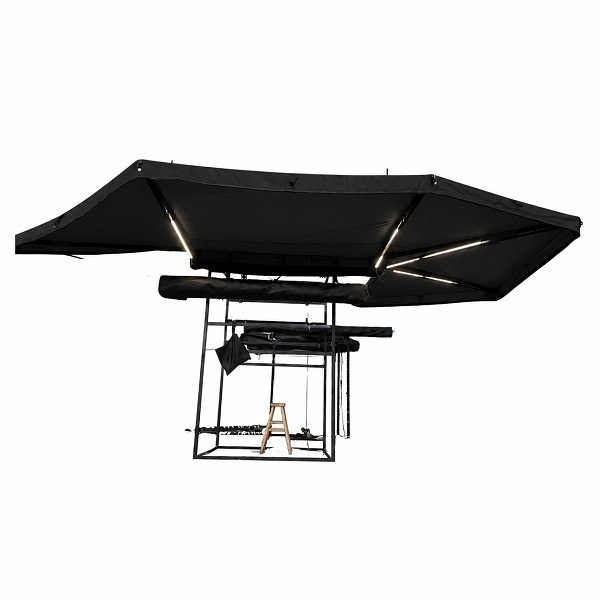 Πλαϊνή Τέντα Σκίασης Αυτοκινήτου 270° 2μ*2μ με LED Φωτισμό CXZ004 Μαύρη