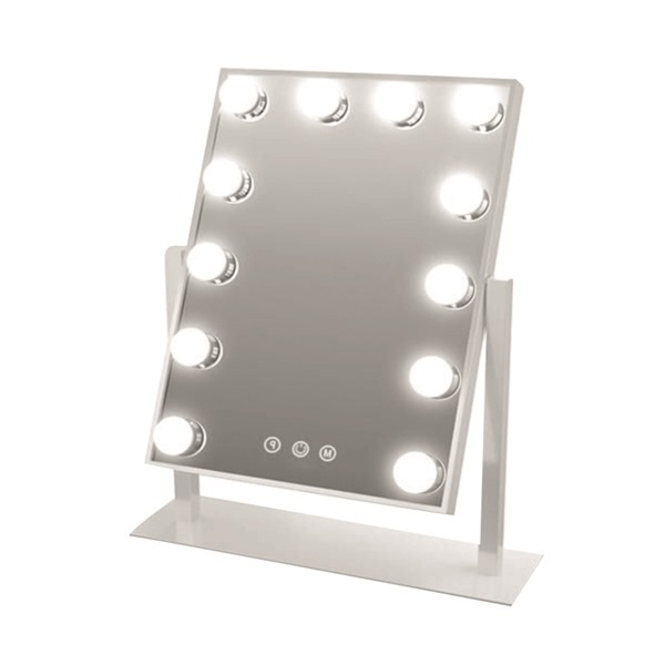 Καθρέπτης μακιγιάζ αφής 12 LED 30x40cm HYH-170 Λευκό