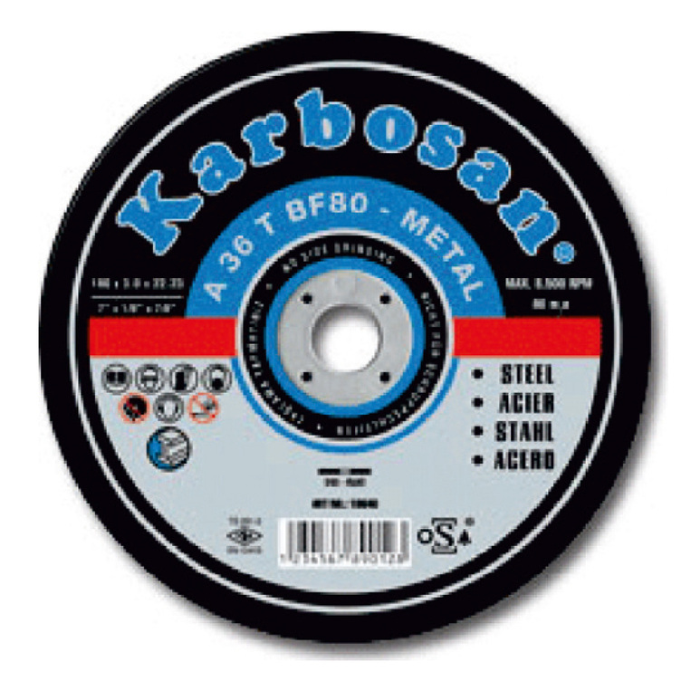 KARBOSAN 10040 ΔΙΣΚΟΣ ΚΟΠΗΣ ΣΙΔΗΡΟΥ 180MMΧ3Χ22 A36T, BF80