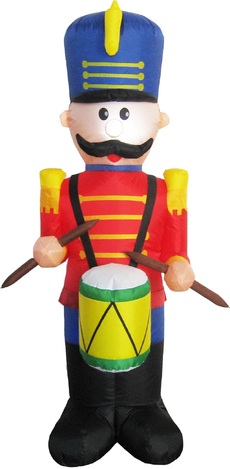 Χριστουγεννιάτικος Φωτιζόμενος Διακοσμητικός Φουσκωτός Καρυοθραύστης Ρεύματος Ύψος 240cm 