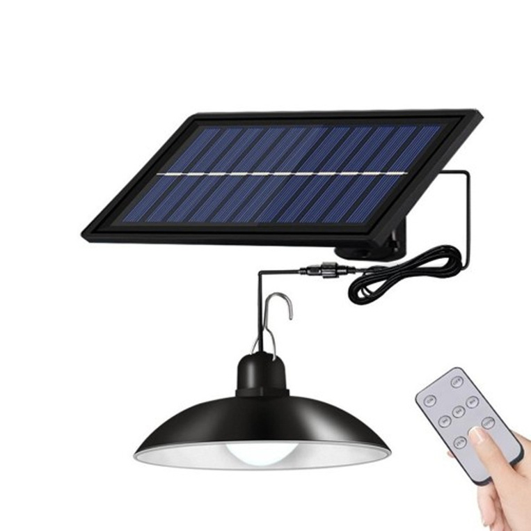 LED Ηλιακό Επαναφορτιζόμενο Κρεμαστό Φωτιστικό με Χρονοδιακόπτη & Τηλεχειριστήριο σε Ψυχρό Λευκό Φωτισμό XF-707