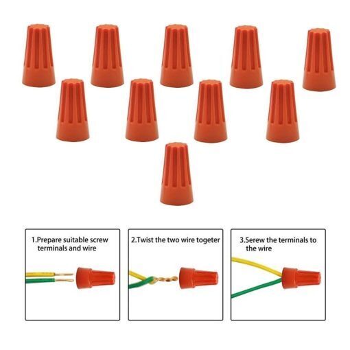 Βιδωτά Καλύμματα Καλωδίων – Caps Σετ 10τμχ XM-W14610-4-1 Πορτοκαλί