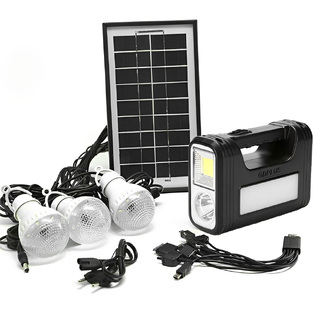 Ηλιακό Σύστημα Φωτισμού με 3 LED Λάμπες – LED Φακό και Ηλιακό Πάνελ GD-8017COB