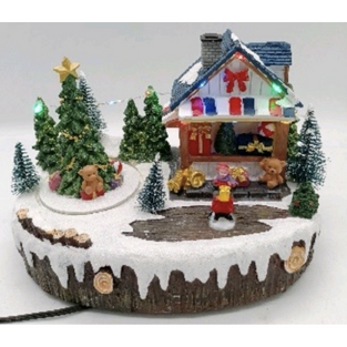 Χριστουγεννιάτικο Χωριό Με  Αρκουδάκι & Δέντρο