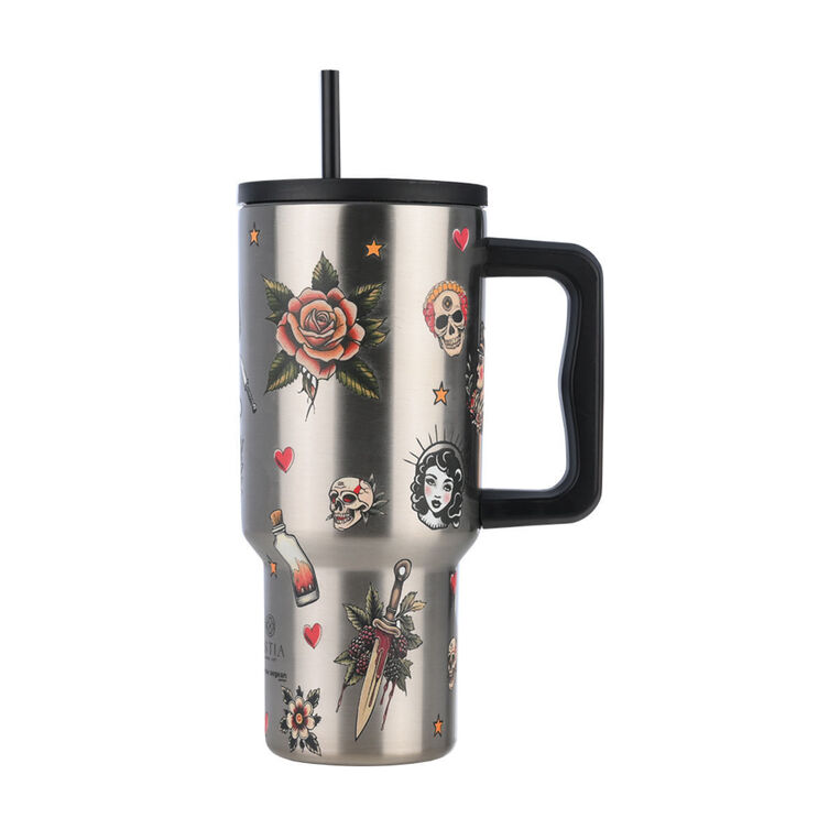 ΘΕΡΜΟΣ STRAW TUMBLER XL SAVE THE AEGEAN 900ml OLD SCHOOL