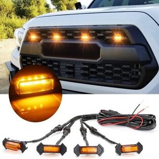 Φώτα LED μπροστινής μάσκας αυτοκινήτου 4 τεμαχίων JN-2853-87 Κεχριμπάρι