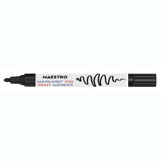 Maestro MARKARO230/BK PAINT MARKER ΜΑΡΚΑΔΟΡΟΣ ΑΝΕΞΙΤΗΛΟΣ ΜΕ ΜΠΙΛΙΑ, 2.3MM-3.0MM, ΜΑΥΡΟΣ
