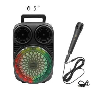 Φορητό Ασύρματο Ηχείο 2 x 6.5″ Bluetooth FM, USB, TF, AUX 15W με TWS BT-601 Μαύρο
