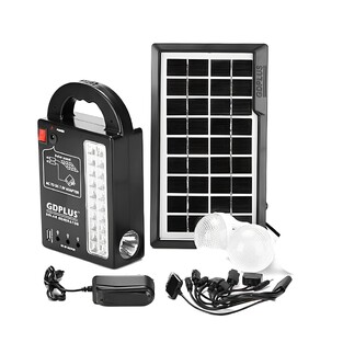 Ηλιακό Σύστημα Φωτισμού με 3 LED Λάμπες – LED Φακό και Ηλιακό Πάνελ GD-999