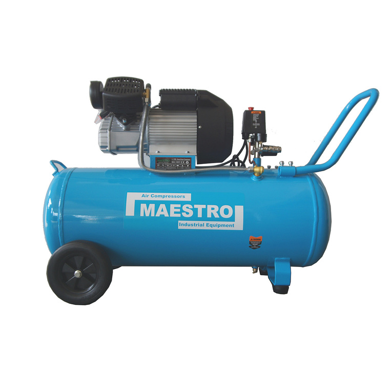 Maestro MAC-100VT ΑΕΡΟΣΥΜΠΙΕΣΤΗΣ ΜΟΝΟΜΠΛΟΚ ΚΕΦΑΛΗΣ ΤΥΠΟΥ "V" 1/Φ - 100 LT - 3HP - 1.5KW - 8BAR