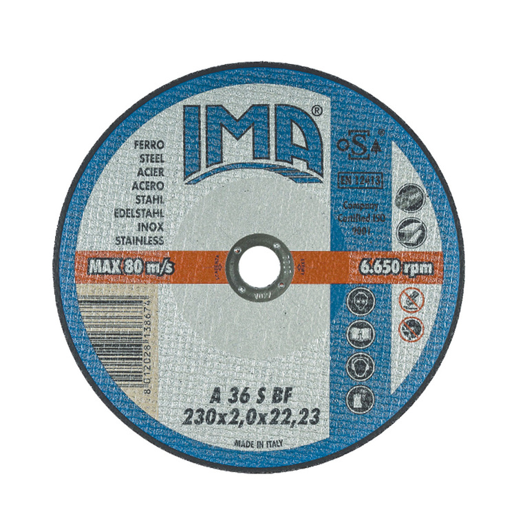 IMA 1151022F3TM ΔΙΣΚΟΣ ΚΟΠΗΣ ΑΝΟΞΕΙΔΩΤΩΝ INOX (115 Χ 1,0 Χ 22)