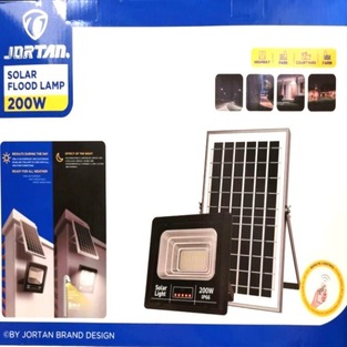 Ηλιακός Προβολέας LED 200W IP66 με πάνελ, Τηλεχειρισμό και Χρονοδιακόπτη JT-910091-YY200W