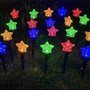 Ηλιακά αστεράκια πολύχρωμο φως με πάνελ YY-1441-RGB