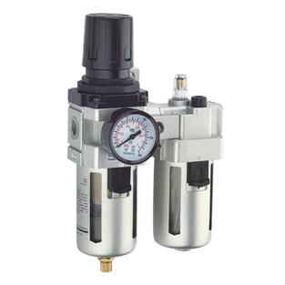 AERO 1400-FRL-1/2 ΦΙΛΤΡΟΡΥΘΜΙΣΤΗΣ & ΕΛΑΙΩΤΗΡΑΣ 3000L/min,10BAR,40μ,45/130mL,262mm (ΜΑΥΡΟ)