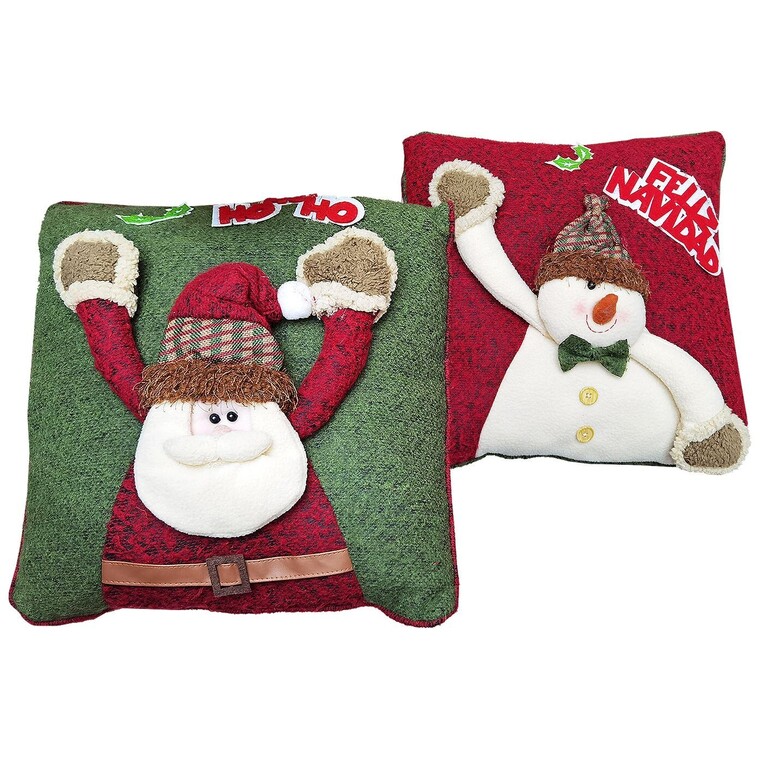 Μαξιλάρι Χριστουγεννιάτικο με 3D Φιγούρα 39x39cm