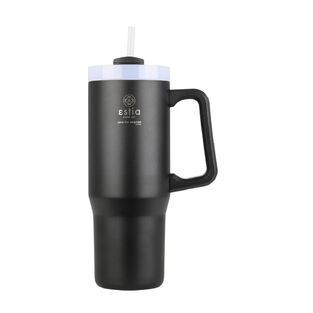 ΘΕΡΜΟΣ STRAW TUMBLER XL SAVE THE AEGEAN 900ml MIDNIGHT BLACK