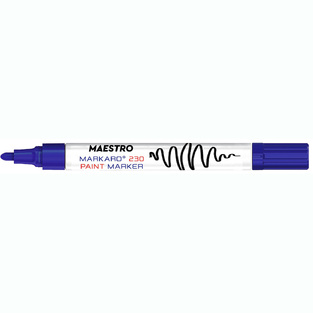 MARKARO230 BLUE PAINT MARKER ΜΑΡΚΑΔΟΡΟΣ ΑΝΕΞΙΤΗΛΟΣ ΜΕ ΜΠΙΛΙΑ, 2.3MM-3.0MM, ΜΠΛΕ
