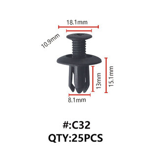 Maestro C32 ΚΛΙΠΣ ΠΛΑΣΤΙΚΑ ΚΟΥΜΠΩΜΑΤΑ ΓΙΑ ΑΜΑΞΩΜΑ (RETAINERS)