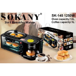 Συσκευή 3 σε 1 Breakfast Maker Sokany SK-145